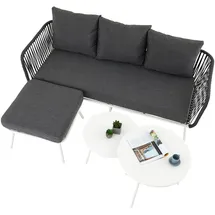 Idimex MYKONOS Loungeset grau/weiß