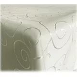JEMIDI Tischdecke Ornamente Seidenglanz 130 x 220 cm Beige