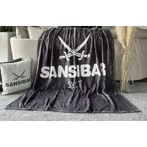 Sansibar Kuscheldecke 150 x 200 cm Grau/Weiß