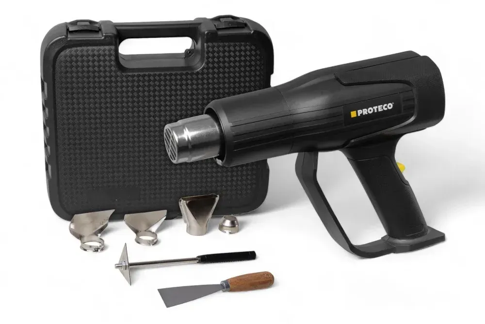 Proteco Heißluftpistole 2000 W mit LCD-Display