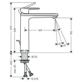Hansgrohe Vernis Blend 190 Einhandmischer chrom 71572000
