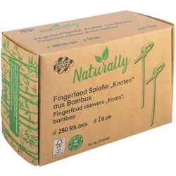250x Fingerfood Spieße "Knoten" aus Bambus 6cm