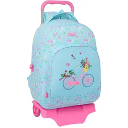 Blauer Fahrspaß für die Schule – Safta Bicicleta Schulrucksack mit Rädern (32 x 42 x 15 cm)