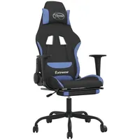 vidaXL Gaming-Stuhl Blau Schwarz