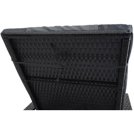 Mendler Carrara Sonnenliege 197 x 71 x 108 cm anthrazit/grau