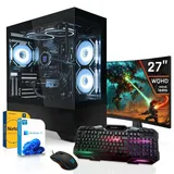 SYSTEMTREFF Gamer Komplett PC - Core i7-14700KF - Nvidia GeForce RTX 5060 Ti 8GB - 32GB DDR5 - 1TB NVMe - Gaming Monitor 69 cm (27 Zoll) WQHD 180Hz