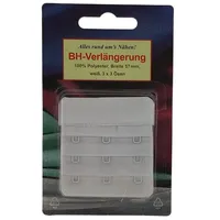 Zettl GmbH BH-Verlängerung BH-Verlängerung weiß 3 Haken, 57mm Bandverlängerung (Stück, 1 St), BH-Verlängerung BH-Extender BH-Verlängerungsstück BH-Erweiterung B weiß 57 mm