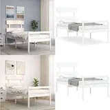 Seniorenbett Mit Kopfteil 90x200 Cm Weiß Massivholz - Seniorenbett -  Seniorenbetten - Home & Living