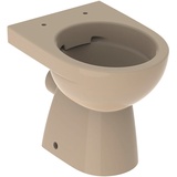 Geberit Renova Stand-WC Tiefspüler, Abgang horizontal, teilgeschlossene Form, Rimfree bahamabeige