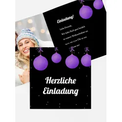 Einladungen Weihnachtskarten selbst gestalten mit Spruch und Fotos im Onlinedesigner bei Meine-Kartenmanufaktur.de
