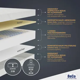 Beco »GUMO TFK«, 22 cm hoch, 480 Federn, (1 St.), komfortable Matratze in 90x200, 140x200 cm und weiteren Größen weiß