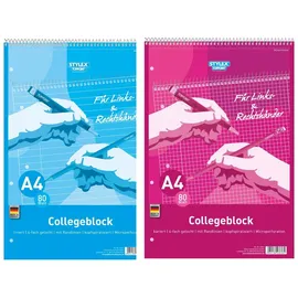Stylex Collegeblock 2x DIN A4 liniert/kariert