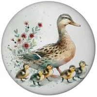 Speecheese Magnet Ente mit Küken Magnet rund