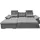 ed exciting design "Jakarta L-Form", grau, B:268cm H:103cm T:170cm, Lederl.: 40% Polyurethan, 40% Polyvenylchlorid; 20% Polyester;Sumatra: 100% Polyester, Sofas, Ecksofa, mit Bettfunktion, Armteilverstellung, Kopfstützen & 2 Nierenkissen