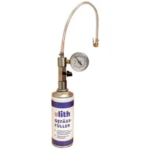 tecuro Kombi-Set Gefäßfüller (brennbar) 400 ml und Anschlussadapter mit Manometer 0-6 bar