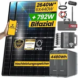 EPP.Solar Solaranlage Bifazial Komplettset 4,48 kWh Marstek B2500-D Speicher | TSOL MP 3000W WIFI Wechselrichter Smart PV Anlage