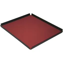 Stil Casa Stil Haus, set 6 Tabletts für Hotel-Zimmer, Innenraum aus Polyurethan gepaart, 29x35 cm, saffiano rote Farbe.