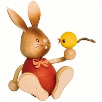 Kuhnert Erzgebirge Stupsi Hase mit Küken