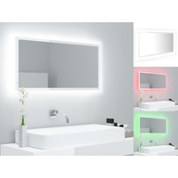 VidaXL LED-Badspiegel Hochglanz-Weiß 90x8,5x37 cm Spanplatte