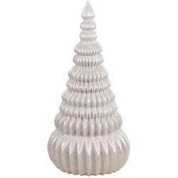 Chic Antique Weihnachtsbaum Figur Zwiebelturm, Ø 16 cm, H 31 cm, champagner