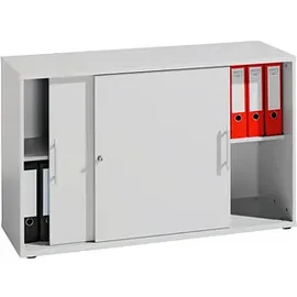Hammerbacher Schiebetürenschrank V1752S/5/5/RE lichtgrau 1 Fachboden 120,0 x 40,0 x 74,8 cm