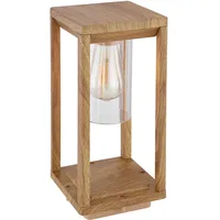 GLOBO Außenleuchte Laterne Outdoor Holzoptik Außenlampe mit Dämmerungssensor Wetterfest