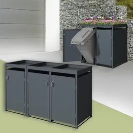 ML-Design Mülltonnenbox 200 x 80 x 124 cm anthrazit