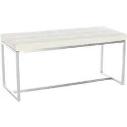 CLP Edelstahl Küchenbank Barci Kunstleder I Moderne 2er-Sitzbank Mit Polsterung Für Esszimmer Und Küche Und Büro I Sitzhöhe 48 CM