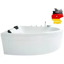 Basera Guam Eck-Whirlpoolbadewanne 180 x 130 cm (Komplett-Set)