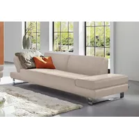 3-Sitzer W.SCHILLIG "taboo Designsofa mit hohem Sitzkomfort, Breite 232cm, Sitztiefe 59cm", beige (sahara s37), B:232cm H:76cm T:91cm, Flachgewebe S22 (100% Polyester);Stoff S37 (100% Polyester): Luxus-Microfaser in Lederoptik;Longlife Xtra-Leder Z59: Glattleder mit modischer Prägung. Hautstärke 0, 9 - 1, 1 mm;Longlife Xtra-Leder Z69: Das feinnarbige, gedeckte Softleder Z69 besticht durch seine außergewöhnliche Weichheit im trendigen »Vintage-Look«, Hautstärke 0, 9 - 1, 1 mm, Sofas, mit Normaltiefe,