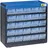 Allit Kleinteilemagazin Kunststoff 300 x 285 x 135 mm blau/schwarz 25 Schubladen 25 Trenner