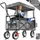 Kesser Bollerwagen faltbar mit Dach grau