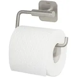 Tiger Colar Toilettenpapierhalter ohne Deckel, mit integrierter Klebefolie zur Montage ohne Bohren, Edelstahl gebürstet, 10 x 14.6 x 3.4 cm