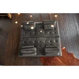 KAWOLA Ecksofa Wiolo Leder grau