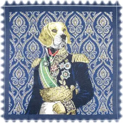 AKTION Reststück 1,00 Meter Jacquard Flachgewebe Möbelstoff Pop Art Napoleon