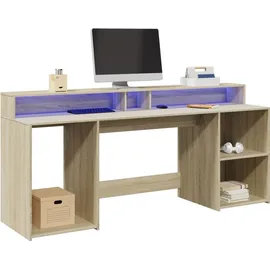 vidaXL Schreibtisch Sonoma Eiche braun