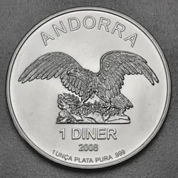 Silbermünze 1oz Andorra Eagle verschiedene Jahrgänge diff. (Andorra)