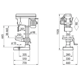 ELMAG PREMIUM Highspeed-Tischbohrmaschine V22E PGM