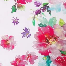 Beliani Larynhill Floral Weiß 135 x 200 cm + 80 x 80 cm