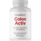 Colon Activ - 240 Kapseln - Reicht für 4 Wochen - Effektive Nährstoffkombination - Unterstützt die Verdauung - Schonendes Darmprogramm - Mit Calcium und Flohsamenschalen