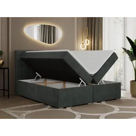 MKS Boxspringbett 180 x 200 cm H3 Dunkelgrau