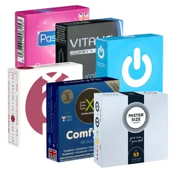 Kondomotheke® SIXPACK - 6 Sorten Standard-Kondome (18 Kondome) 18 St
