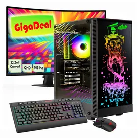 gamemax GigaDeal Rockstar SET2629 32" LED Curved AMD Ryzen 5 7500F 4,0 GHz 32 GB RAM 1 TB SSD RTX 5060 Ti Windows 11