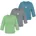 3er Pack Baby Merino Longsleeve Taupo in Gr 86/92