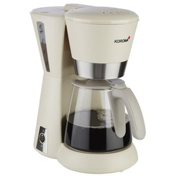 KORONA Filterkaffeemaschine Kaffeemaschine 10205, 1.25l Kaffeekanne, Papierfilter 4, Kaffeemaschine, Sandgrau, 10 Tassen beige
