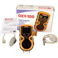 GIMA OXY-100 PULSOXIMETER, Tragbares und professionelles Fingerpulsoximeter, erfasst die Sauerstoffsättigung, den Herzfrequenz und die Blutperfusion, umfasst 3 AAA-Batterien, Hinterleuchteter