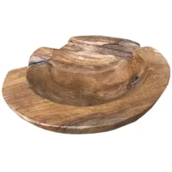 Amagohome Teakholz Schale Ø 25 cm Einzigartiges Naturprodukt aus Wurzelholz