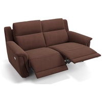 Sofanella 2-Sitzer Stoff Malito, Relaxsofa, Designsofa, Designer Couch, Italienisches Sofa, 2er Sofa braun