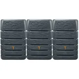 4rain slim stone decor Mauertank-SET 1530 Liter graphite grey, 3 x slim stone decor 510 Liter inkl. Verbinder - 211841