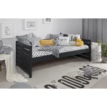 TICAA Sofabett Naomi 90 x 200 cm Kiefer massiv grau